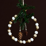 Suspension de Noël Natura Cercle en Bois 13 cm