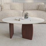 Table basse Bali céramique aspect travertin