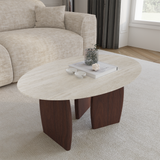 Table basse Bali céramique aspect travertin