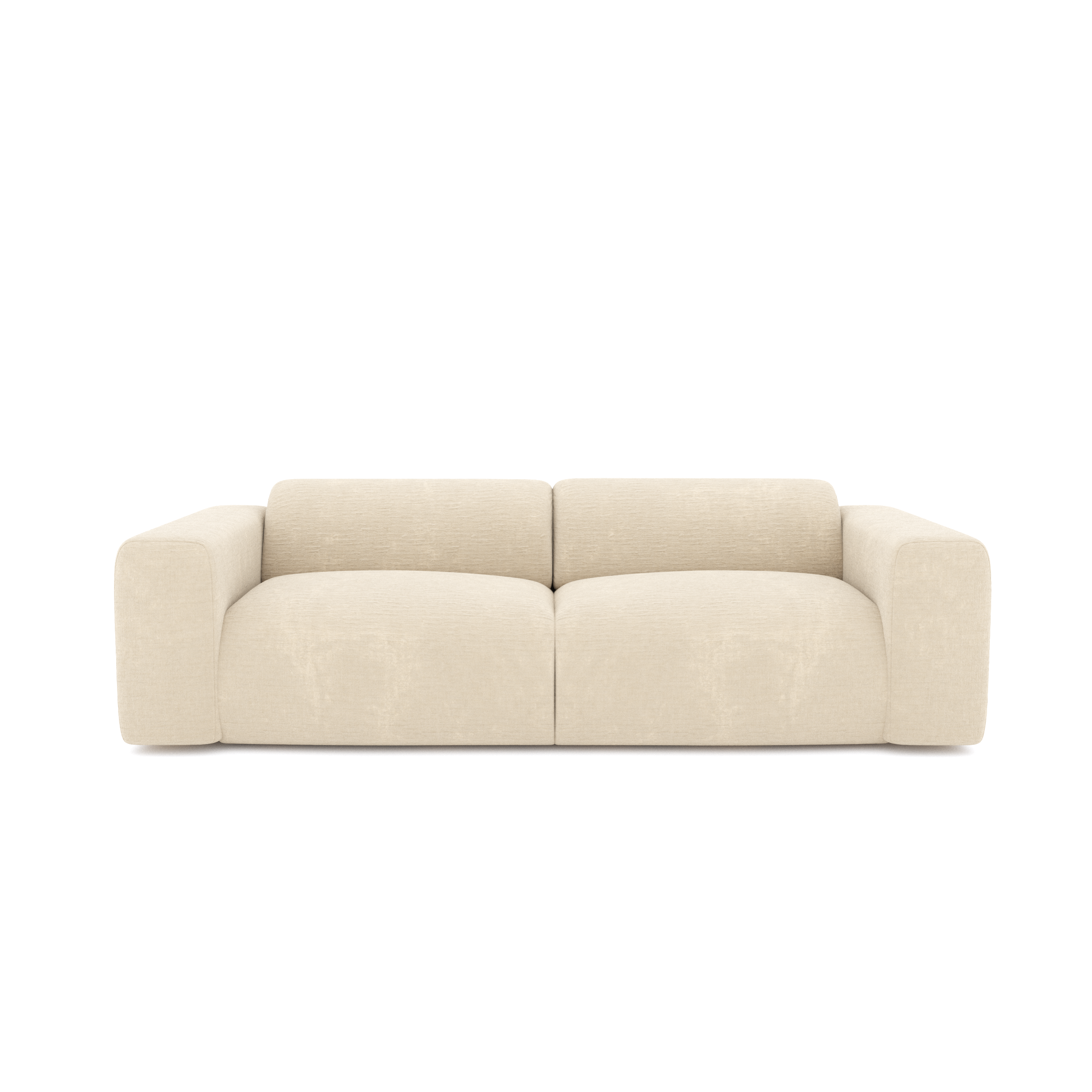 Sofá cama desenfundable de 2 plazas tapizado en gris claro SUN