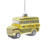 Suspension de Noël Pop School Bus jaune en verre soufflé