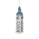 Suspension de Noël Pop Big Ben gris en verre soufflé