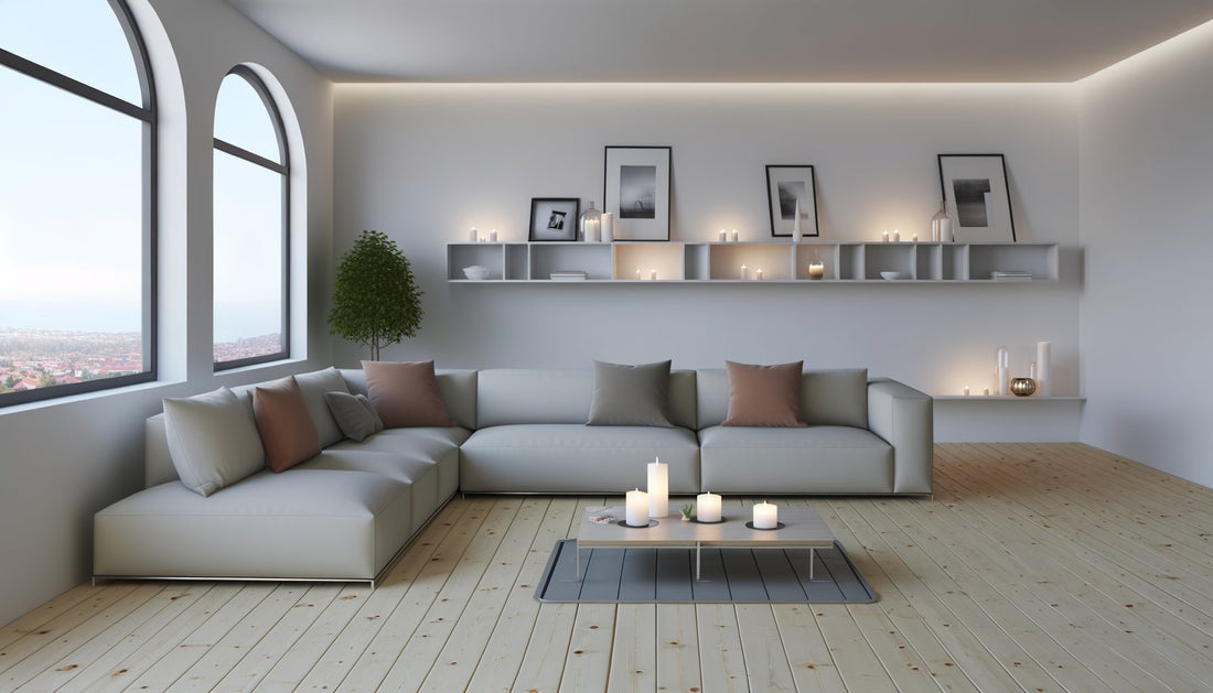 Comment créer un espace cosy avec des canapés d'angle et des bougies non parfumées