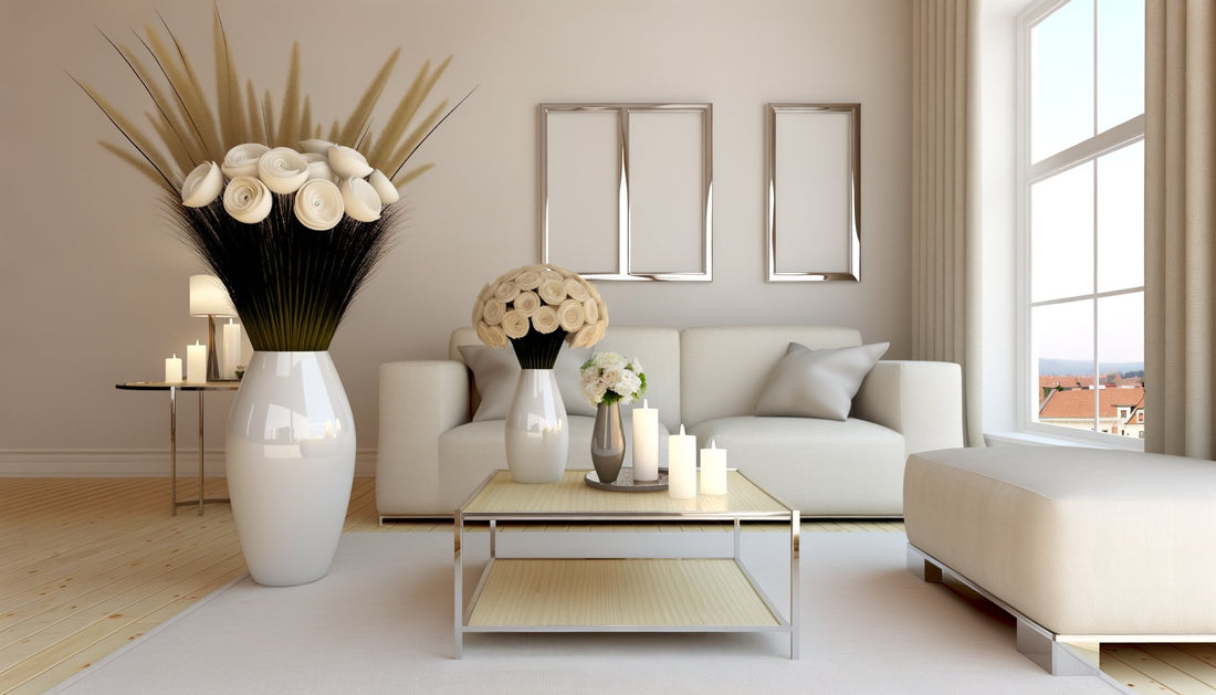 Comment transformer un simple salon en un espace raffiné avec des touches florales artificielles ?