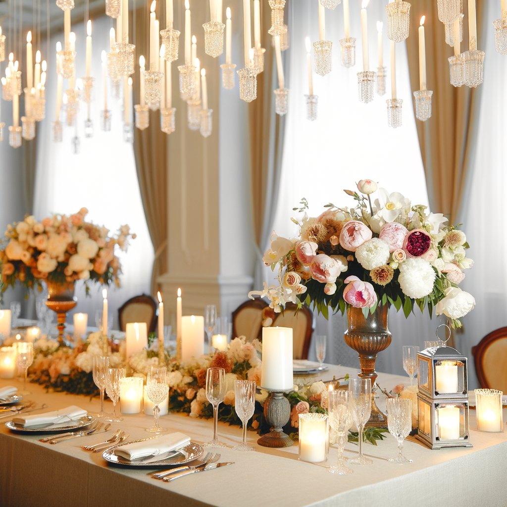 Créer une Ambiance Romantique: Bougies Parfumées et Arrangements Floraux pour un Mariage de Rêve