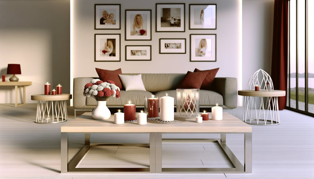 Créez une atmosphère romantique pour la Saint-Valentin avec des cadres-photos élégants et bougies parfumées