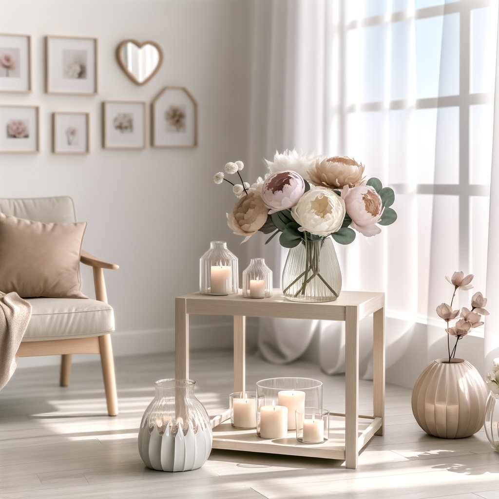 Douceur et Élégance: Transformez Votre Espace avec des Arrangements Floraux Uniques et Bougies Parfumées