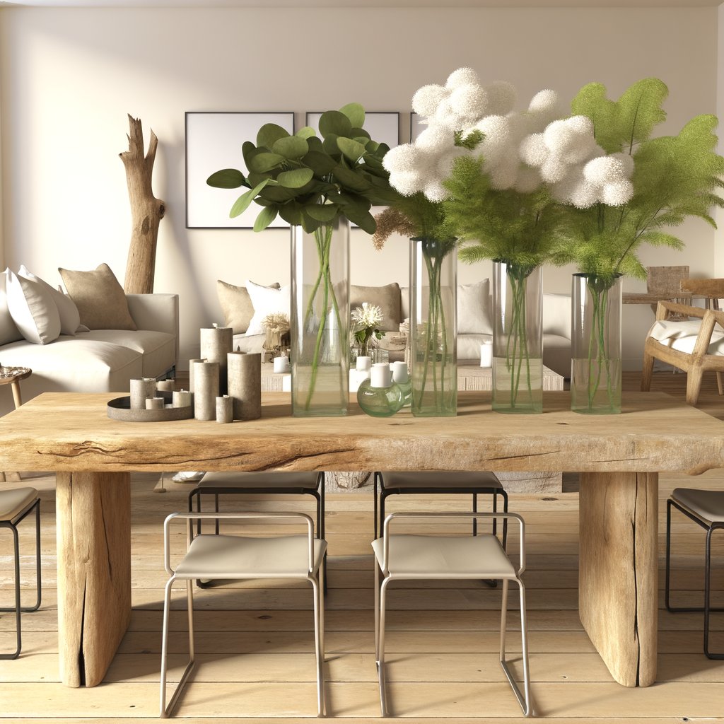 Éclats de Nature et Harmonie Intérieure: Mobilier et Fleurs Artificielles pour un Foyer Sublimé