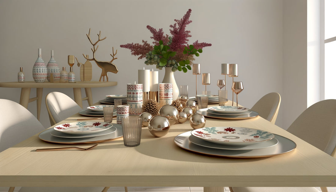 Plongez dans l'Art de la Table : Transformez votre Intérieur avec des Vaisselles de Noël et Arrangements Floraux