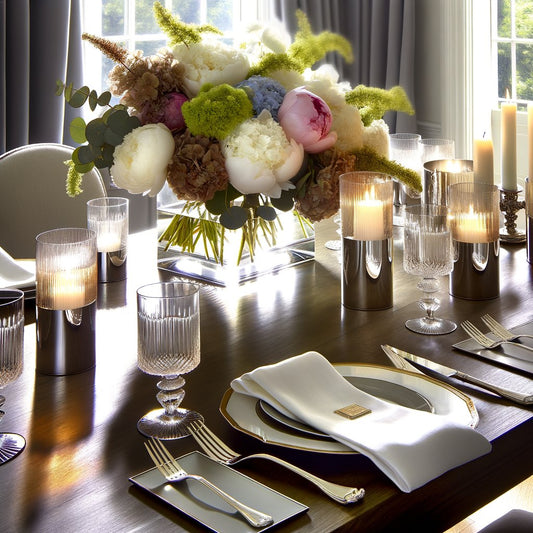 Plongez dans l'élégance intemporelle : Art de la table et accents floraux pour des moments inoubliables