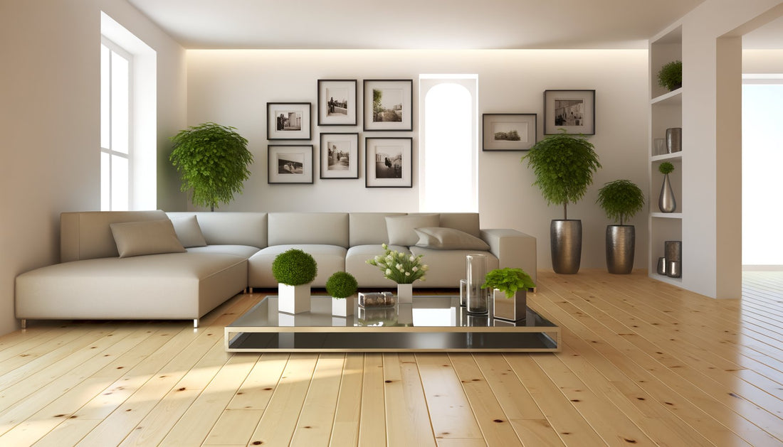 Pourquoi ne pas transformer son salon avec des canapés d'angle et des plantes vertes artificielles ?