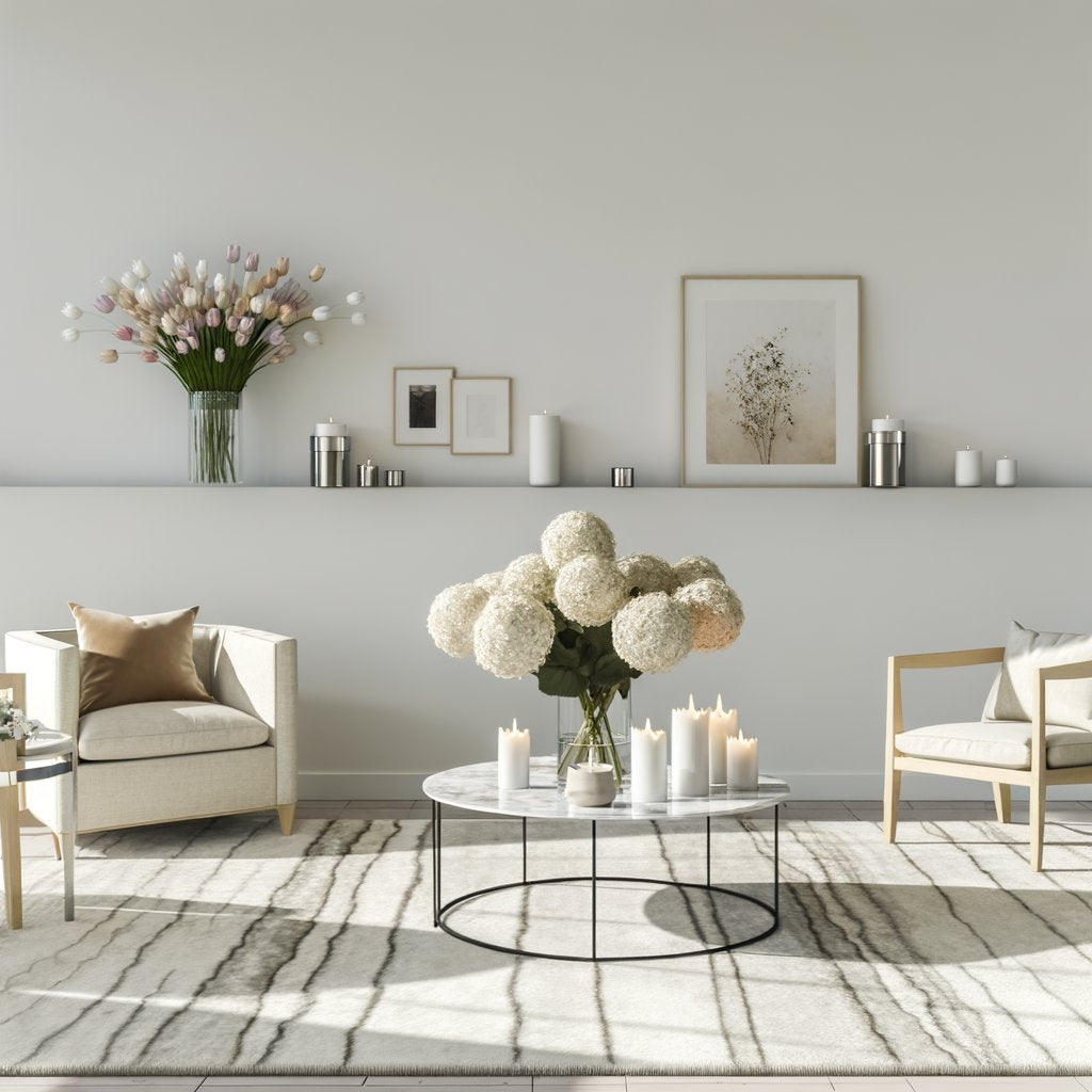 Réinvention du Foyer: Kunsten à Marier Mobiliers Raffinés et Floraisons Artificielles pour un Intérieur Transcendant