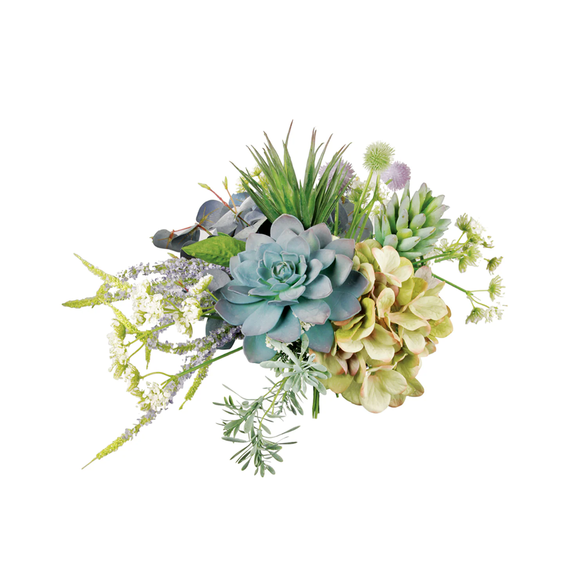 Bouquet de Succulentes et Eucalyptus