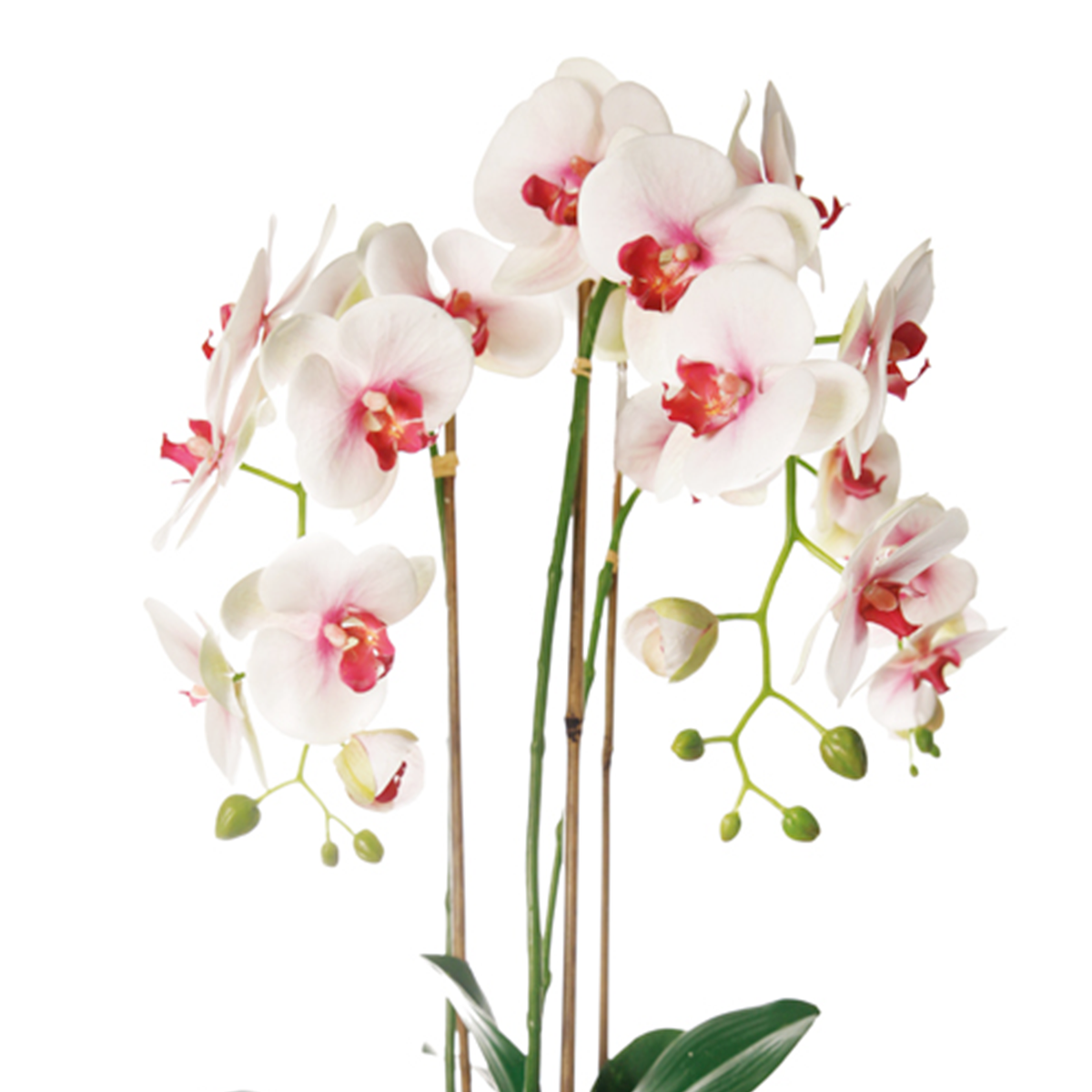 Orquídea artificial en maceta de barro H81