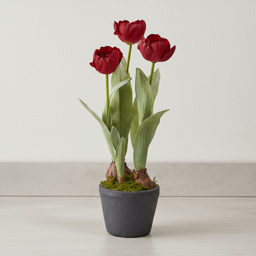 Tulipes Givrées en Pot