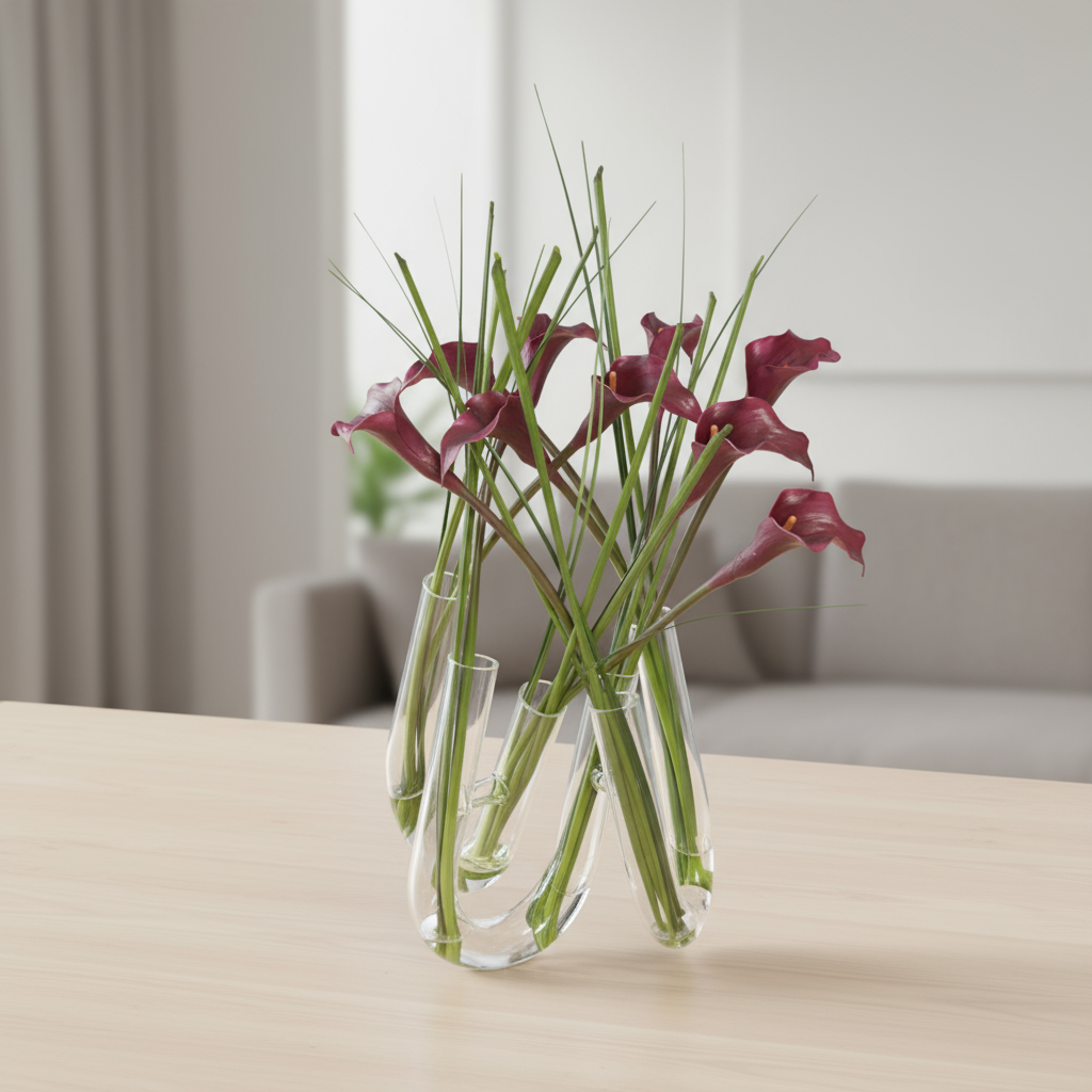 Composition d'Arums en Illusion d'Eau