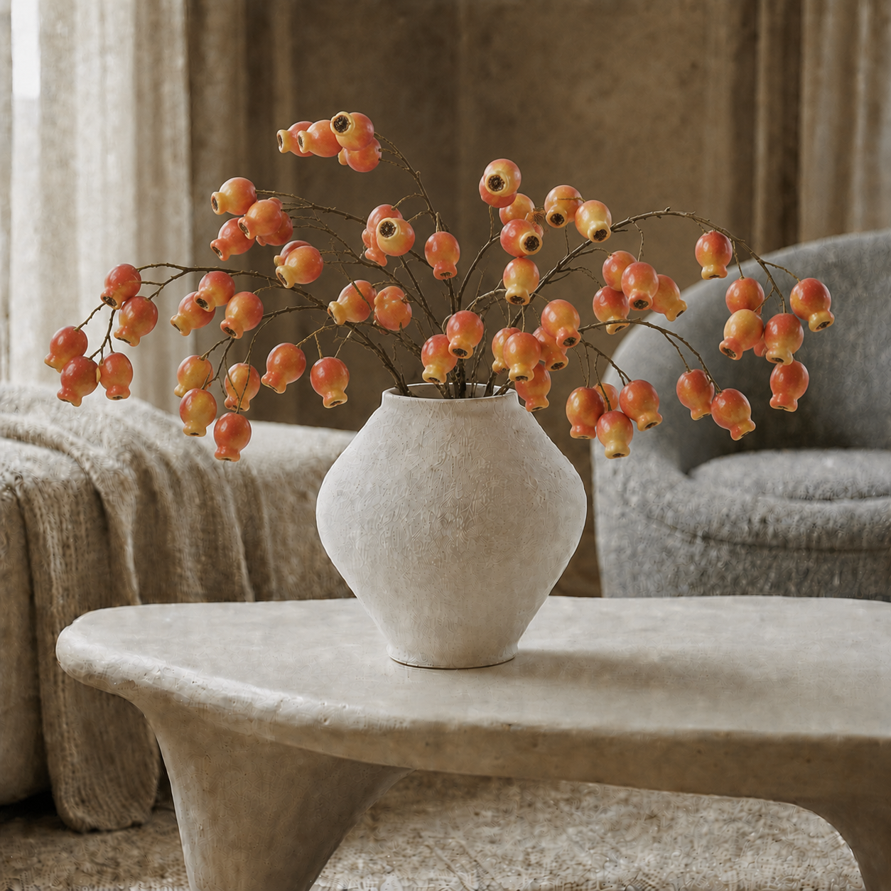 Branche Églantier 64 cm