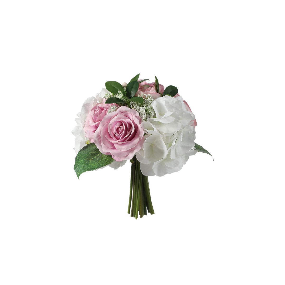 Bouquet de Roses, Hydrangeas et Gypsophile