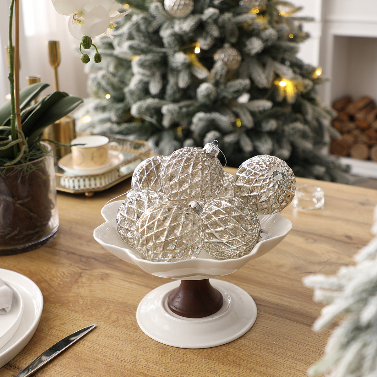 Lot De 12 Boules De Noël En Velours Pailleté – Motifs Unis Et Festifs (8 Cm) | Pour Sapin, Décoration De Table, Mariage Hivernal