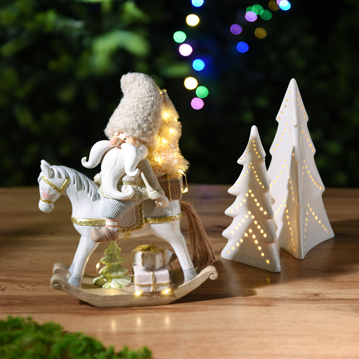 Figura de Papá Noel con LED