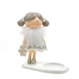 Christmas Candle Holder Girl Figurine Angel