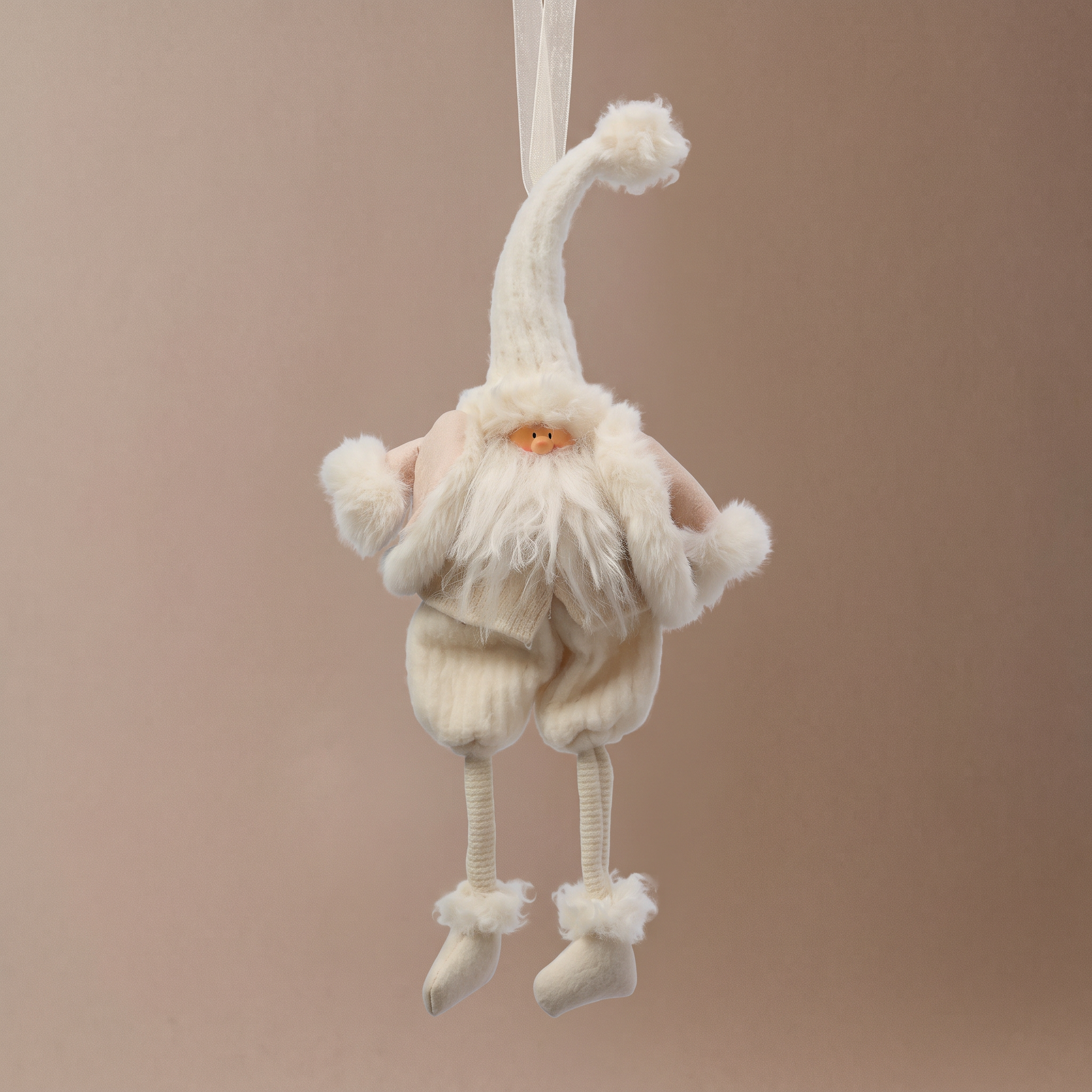 Suspension Figurine Père Noël Velvet crème