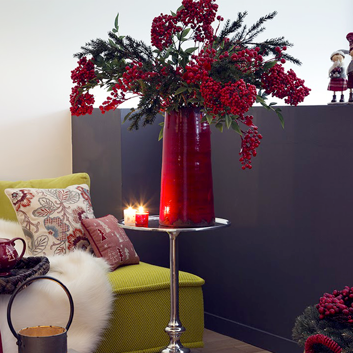 Frosted Pine Branch Christmas