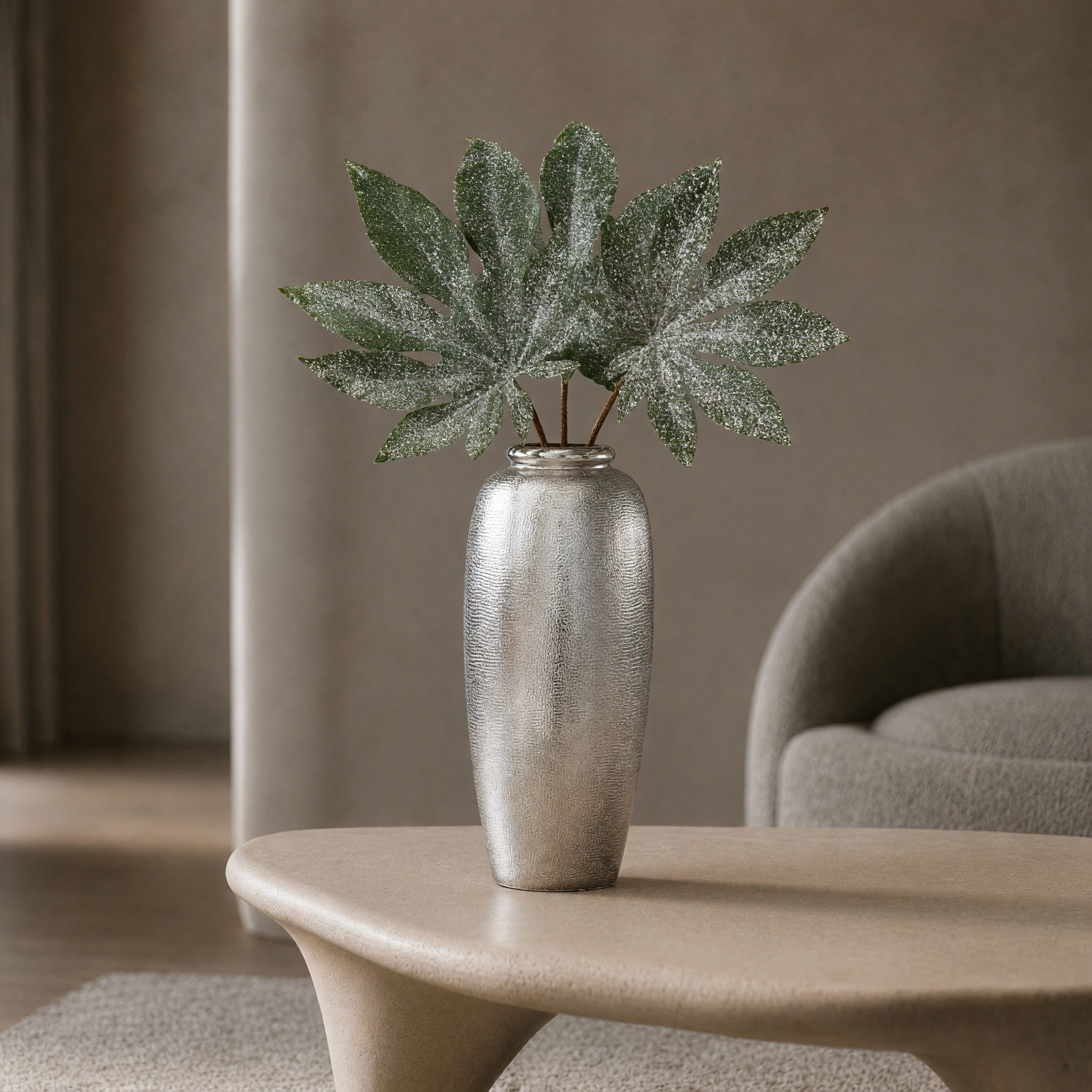 Feuille Aralia Pailletée 60 cm