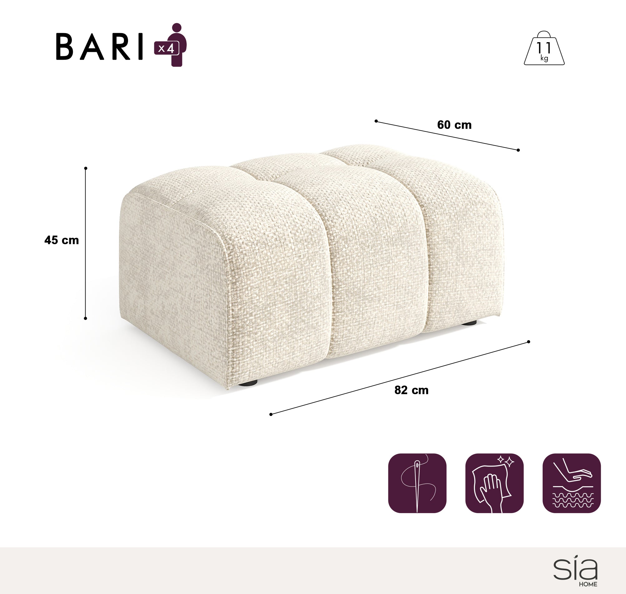 Pouf Bari