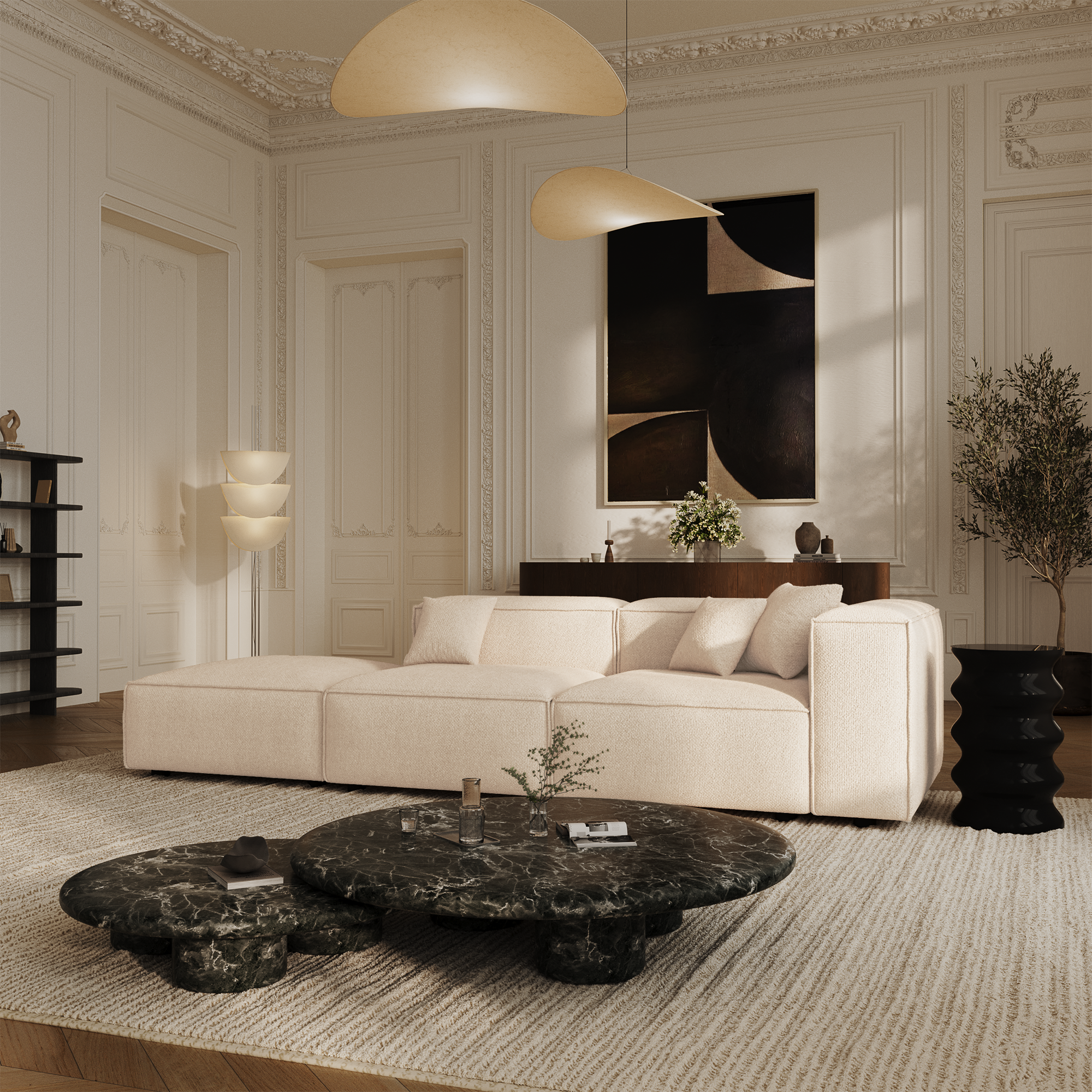 Canapé modulable droit CUBI