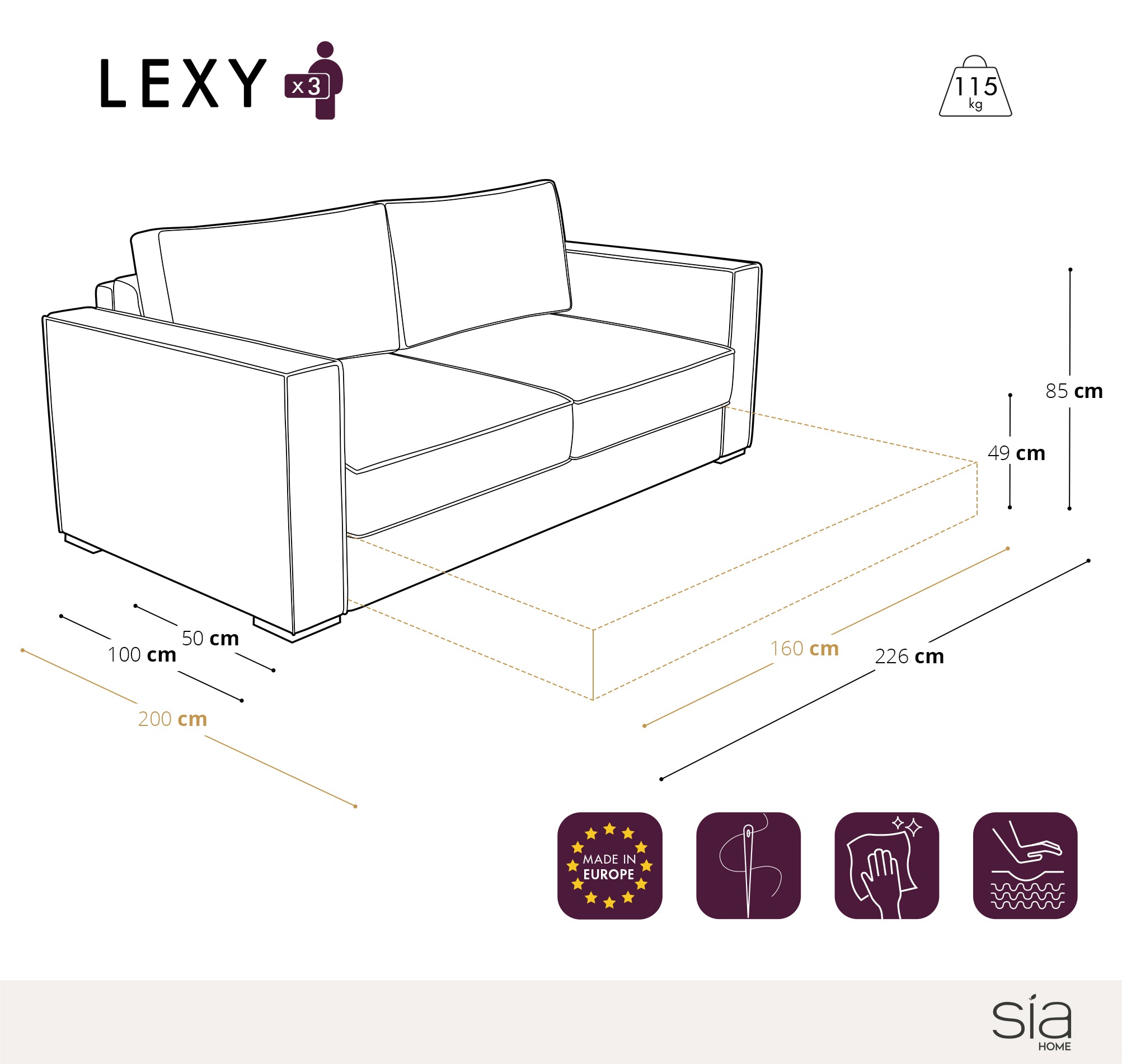 Sofá convertible Lexy