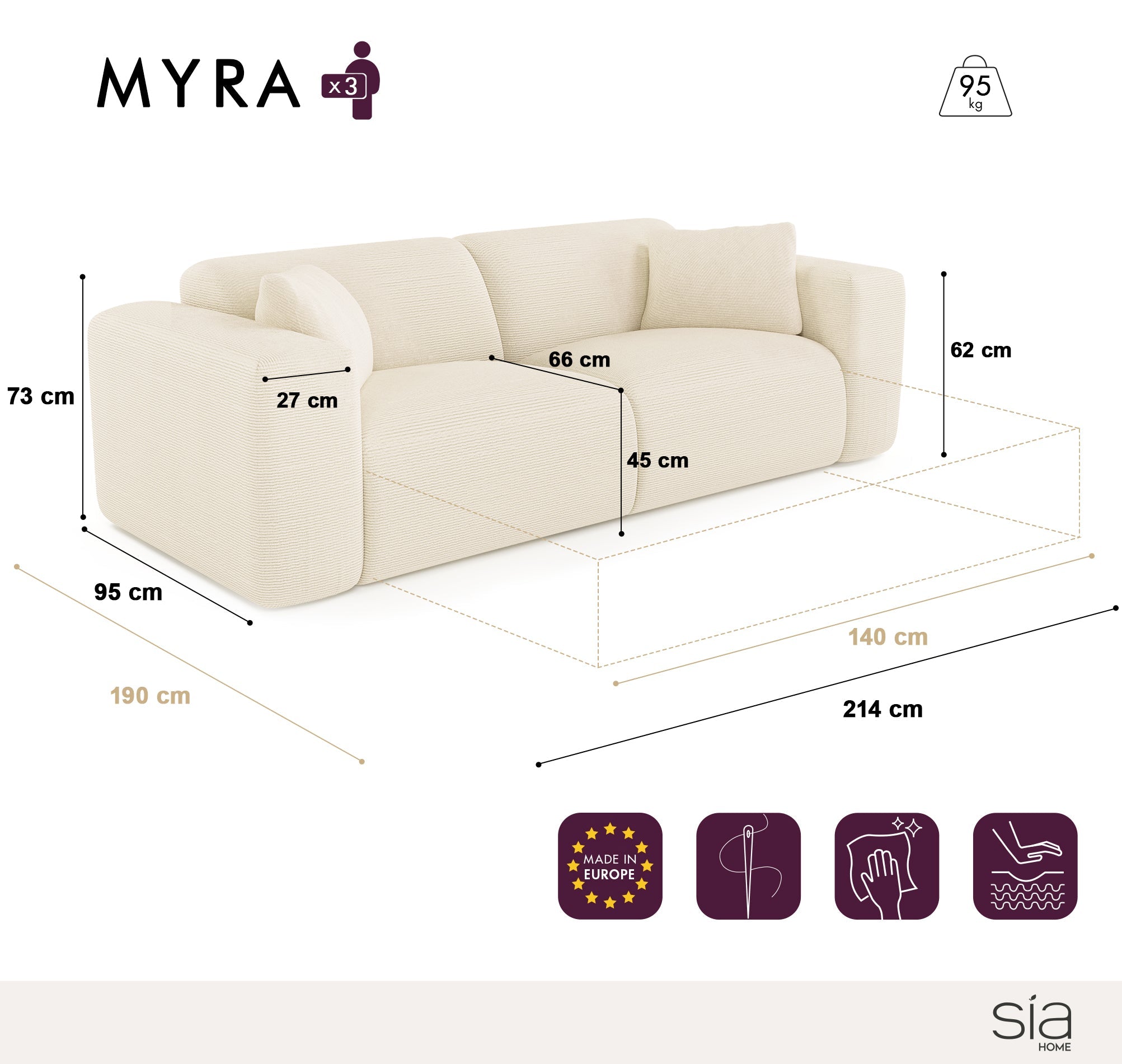 Myra Convertible Sofa