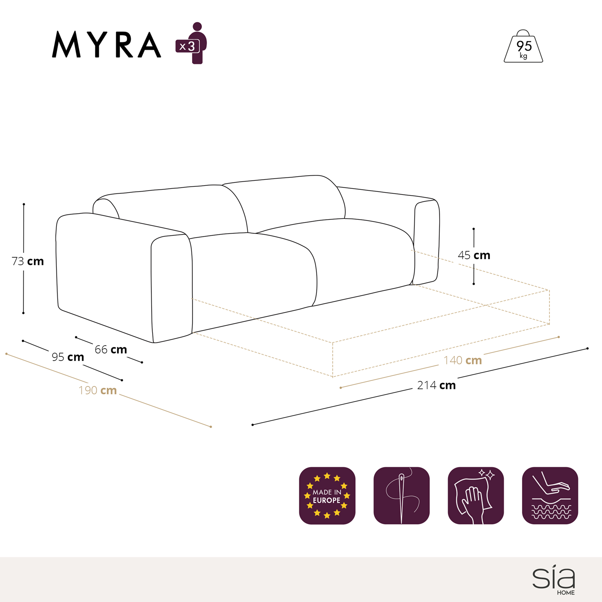 Myra Convertible Sofa