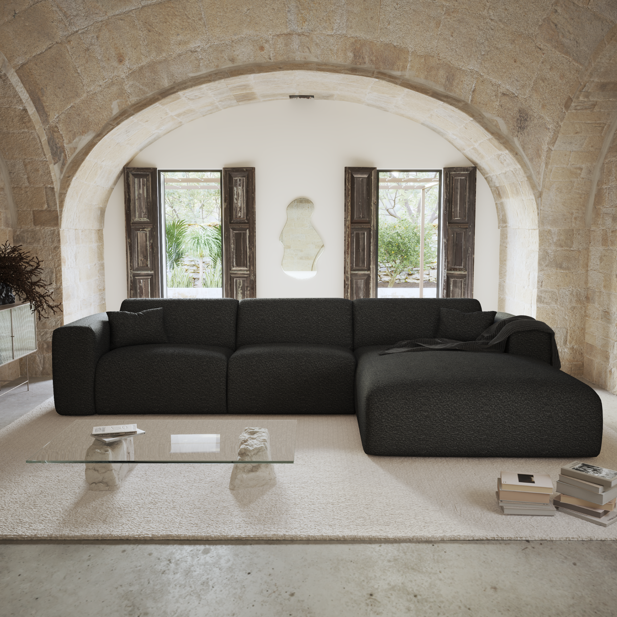 Myra Right Corner Convertible Sofa