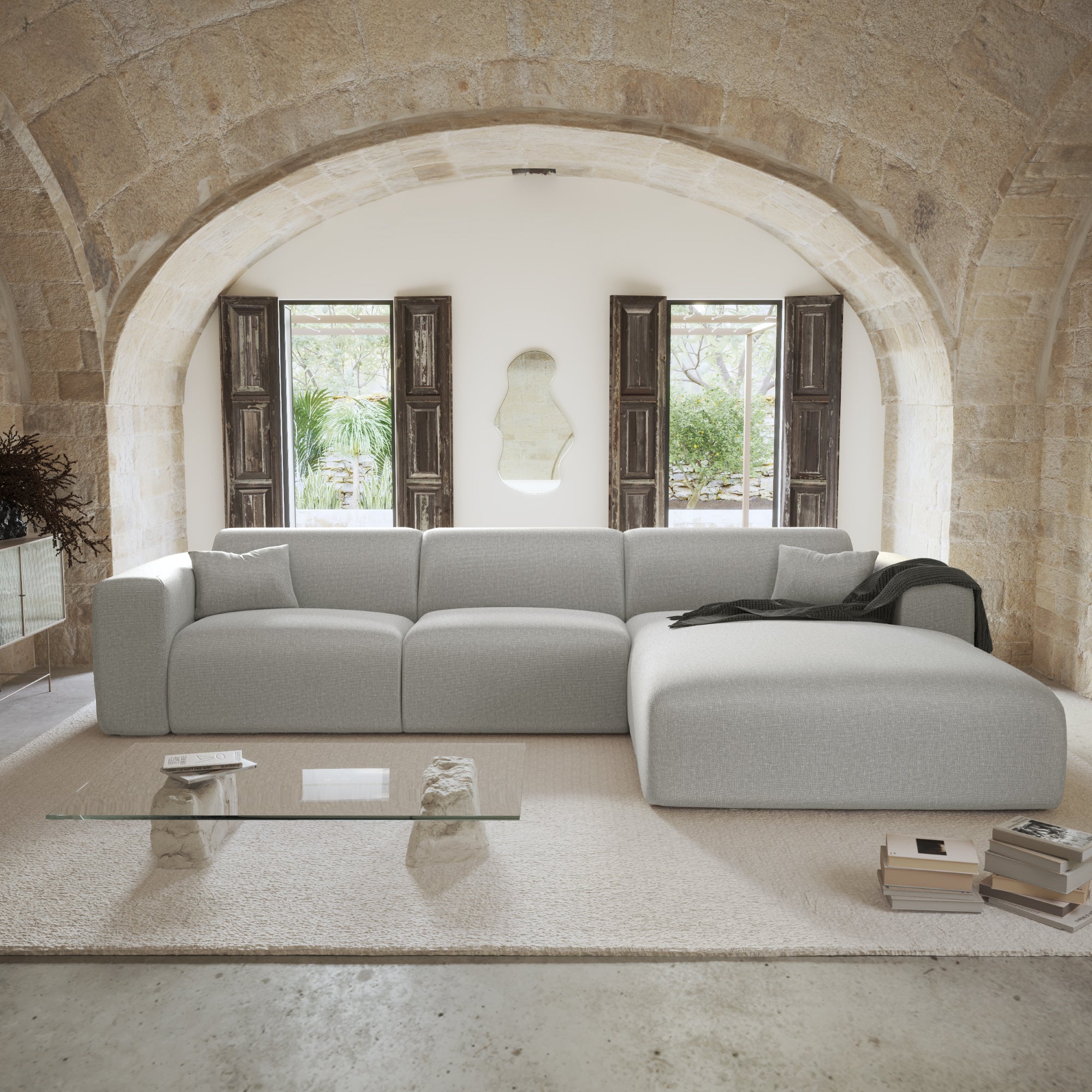 Myra Right Corner Convertible Sofa
