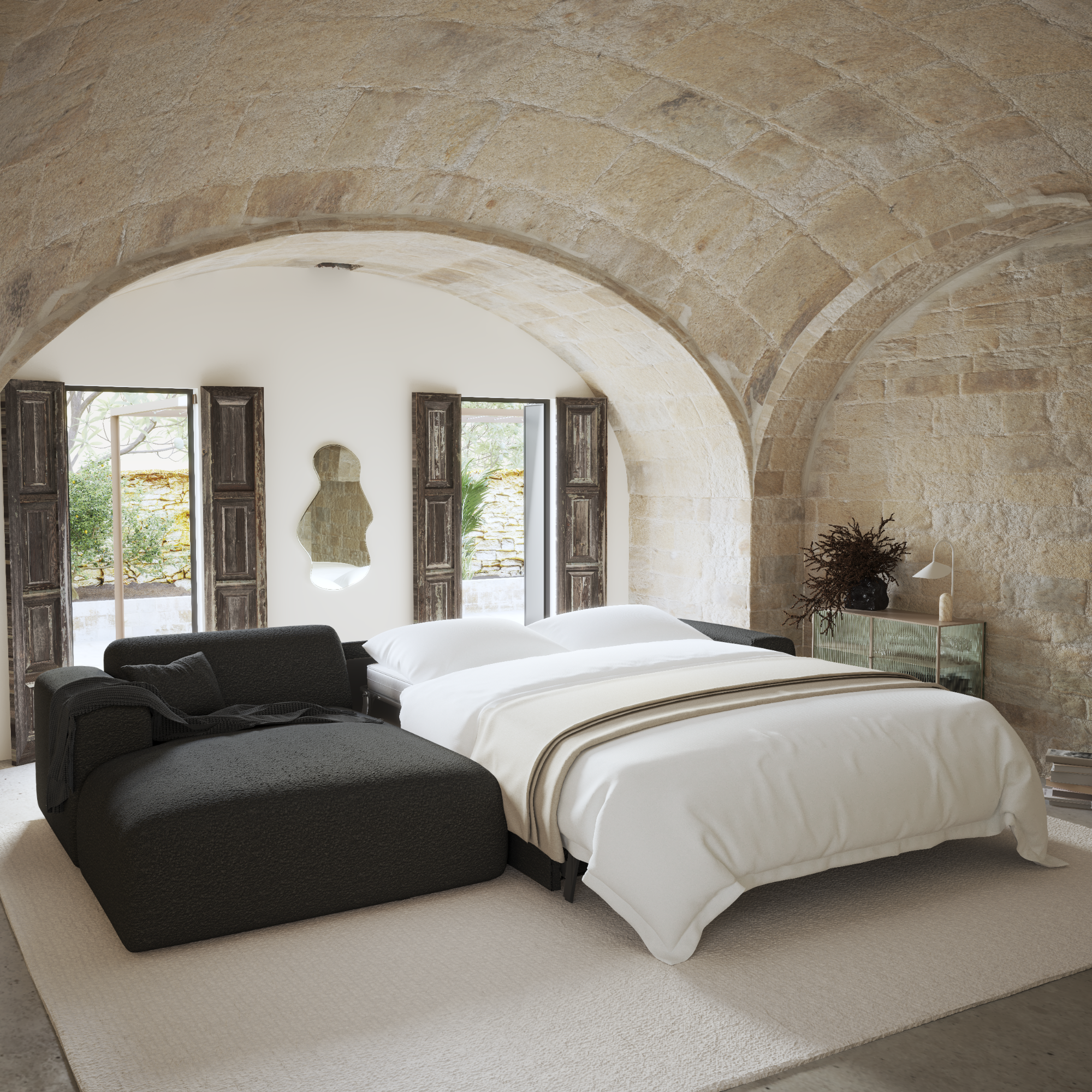 Divano trasformabile angolare sinistro Myra