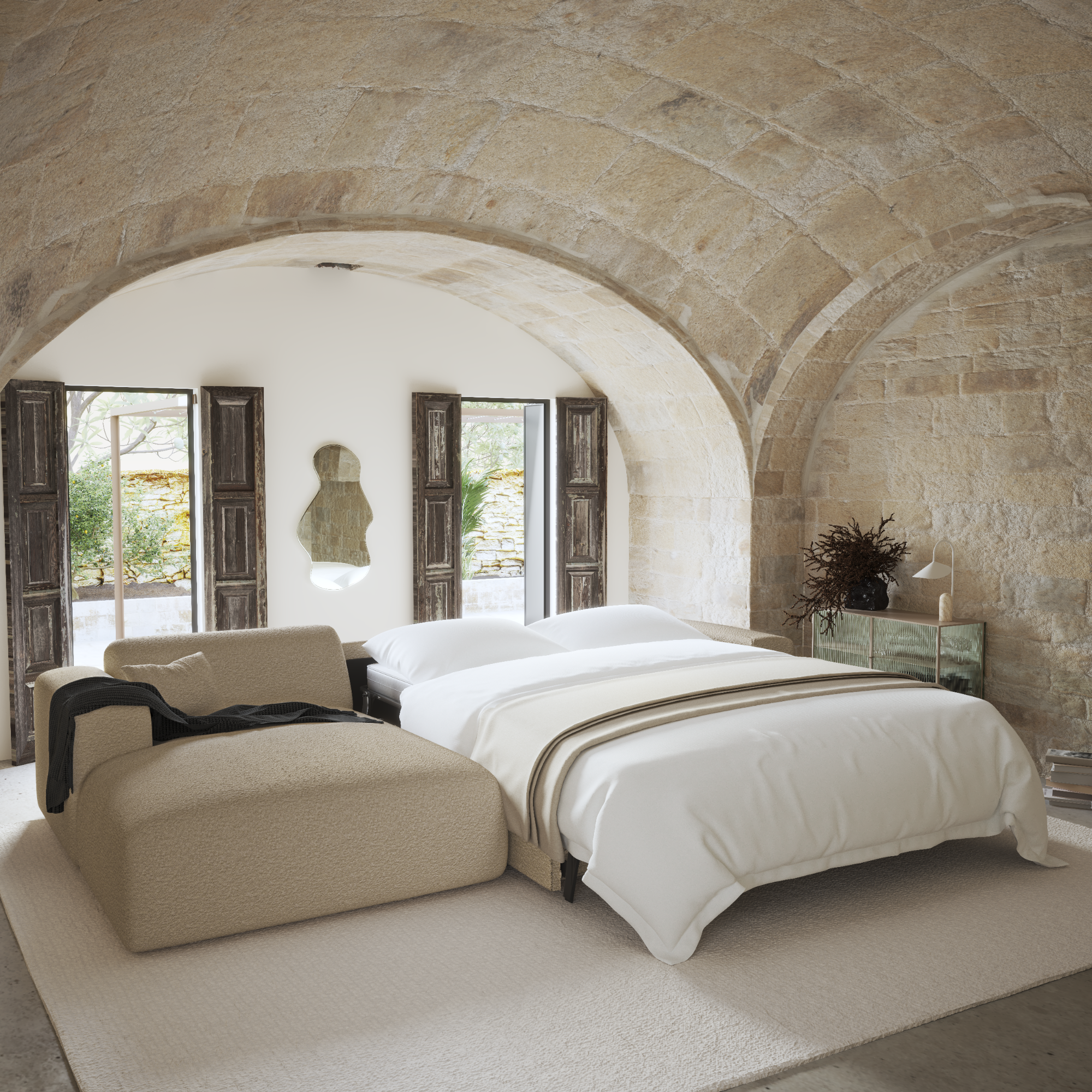 Divano trasformabile angolare sinistro Myra