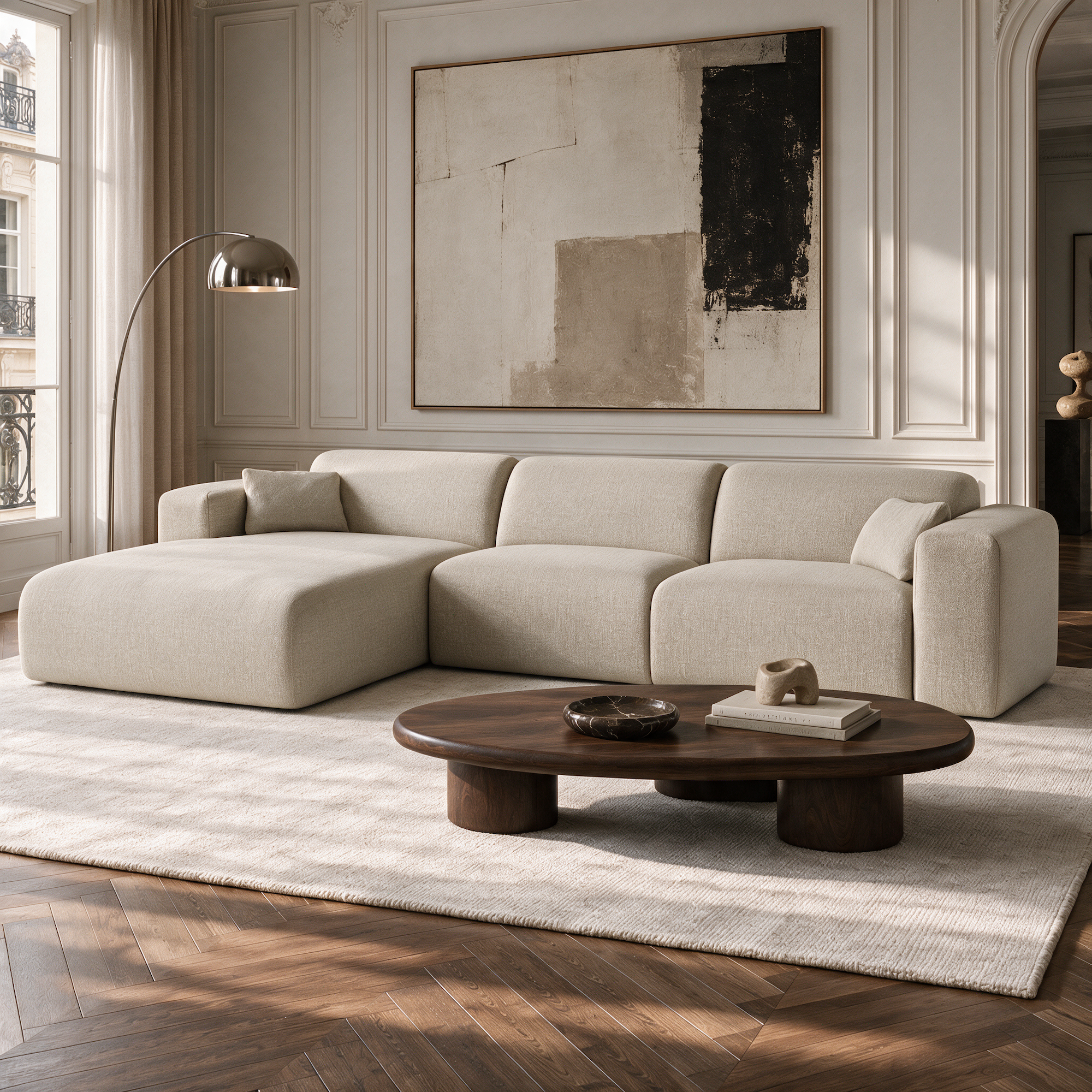 Myra Left Corner Convertible Sofa