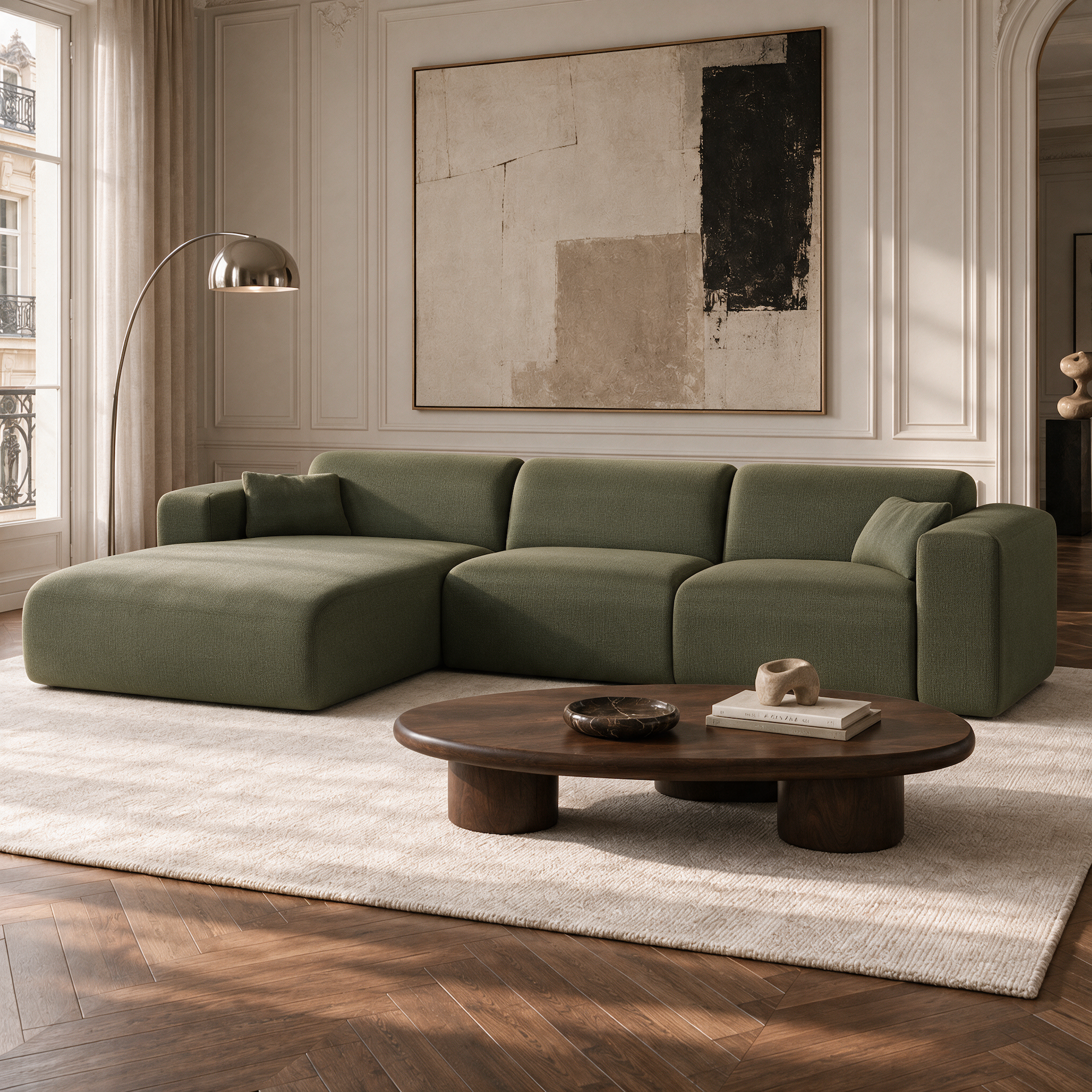 Myra Left Corner Convertible Sofa