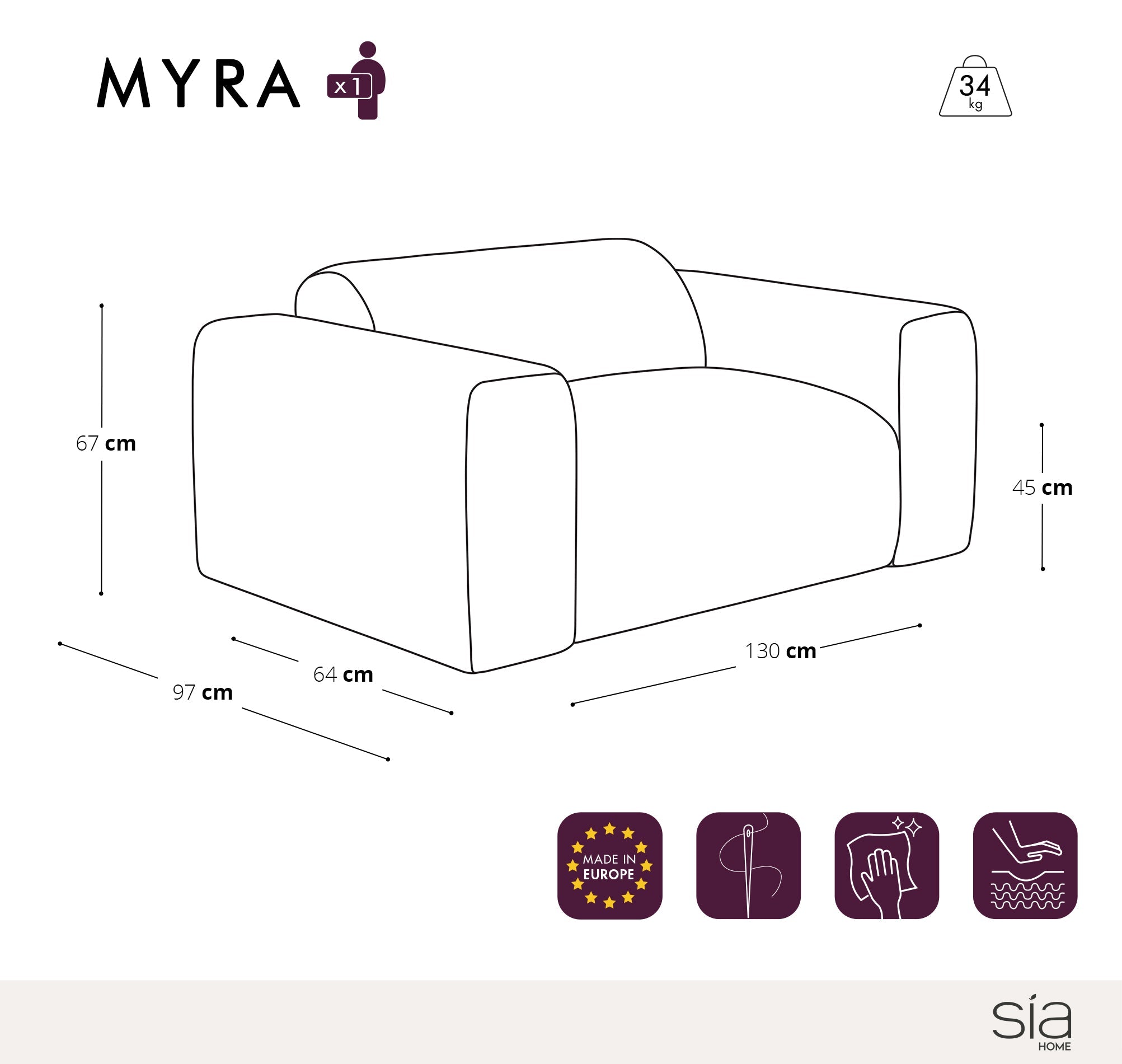 Fauteuil Myra