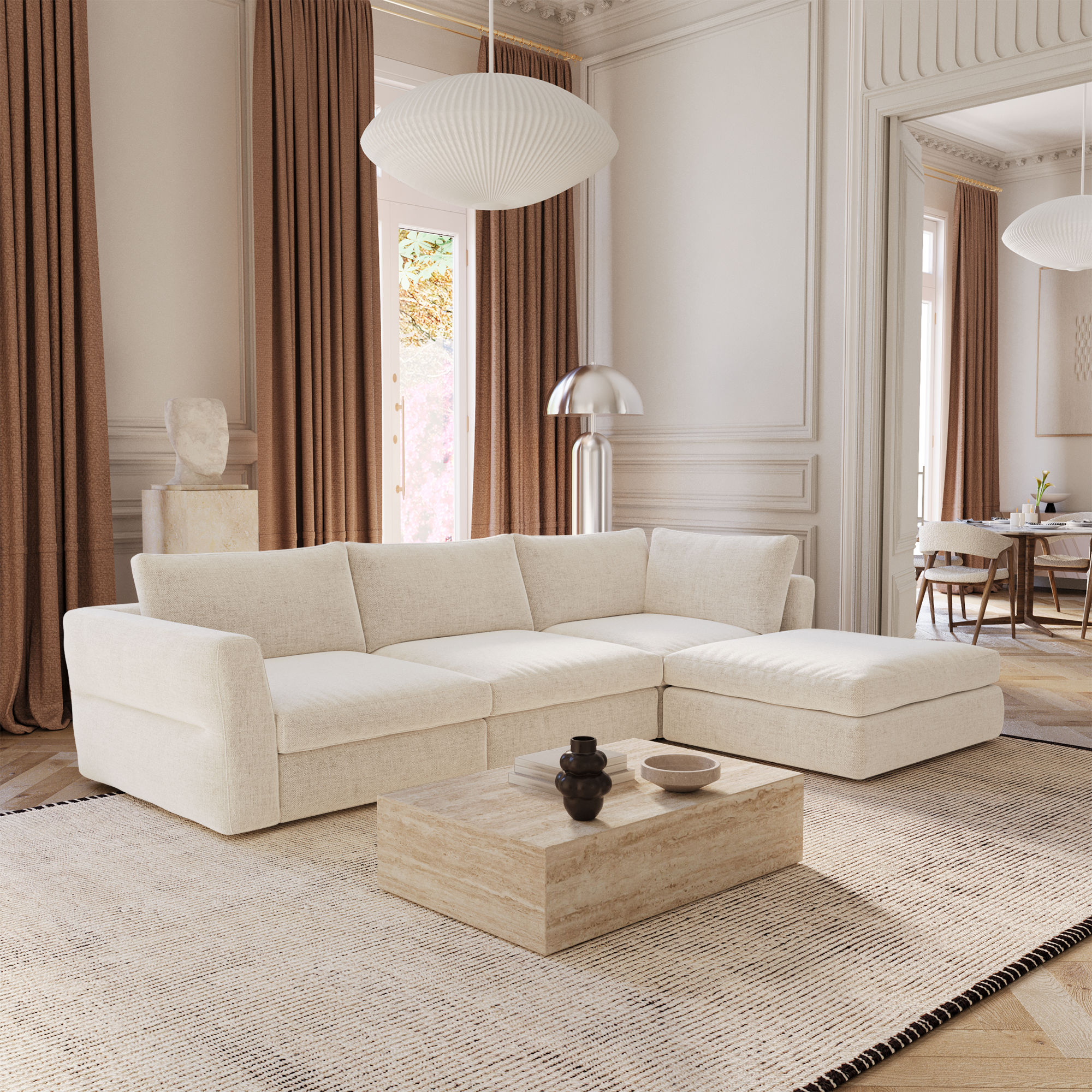 Canapé d'angle réversible 5-6 places Nest