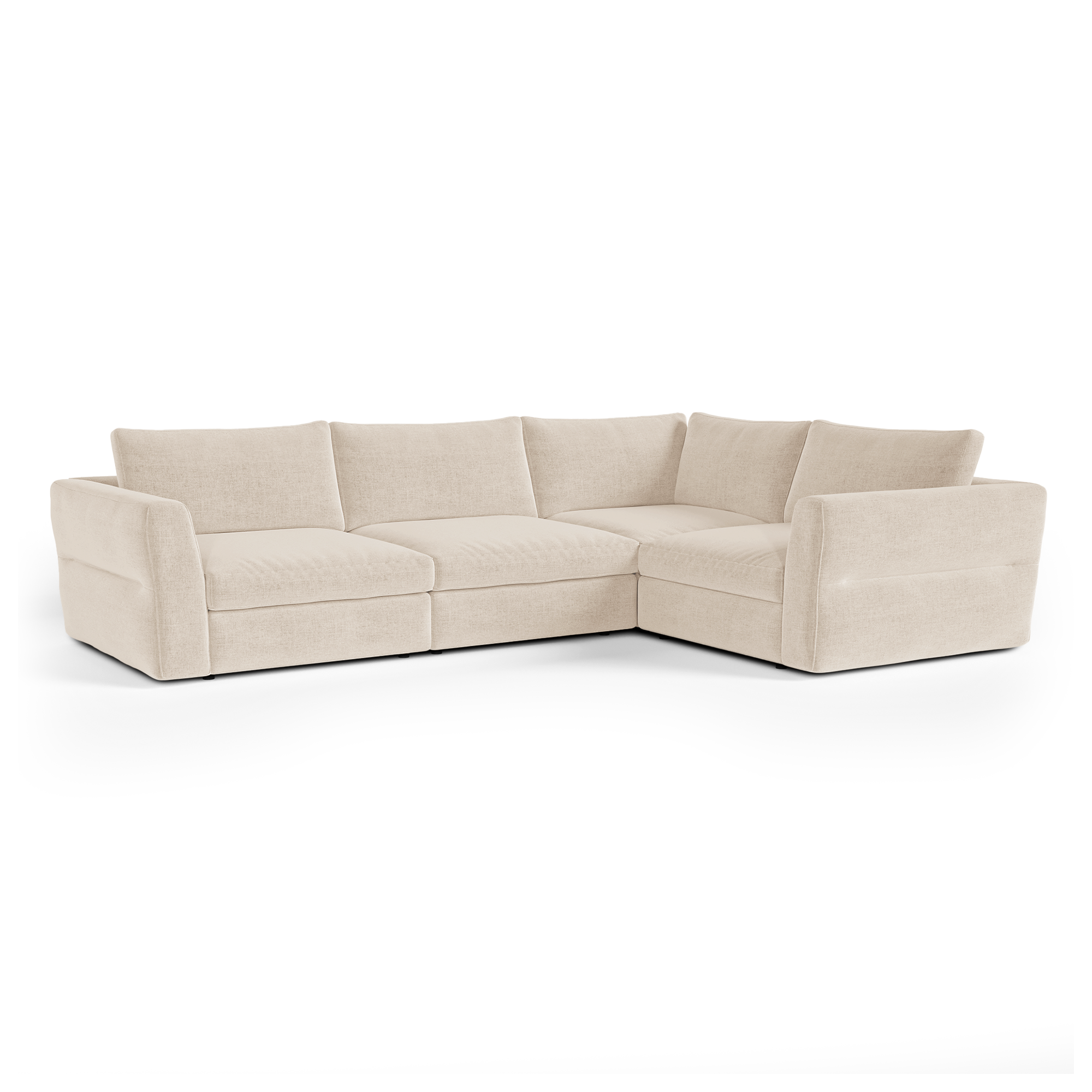 Canapé d'angle droit modulable 5-6 places Nest