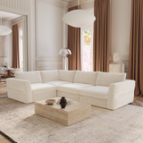 Canapé d'angle gauche modulable 5-6 places Nest