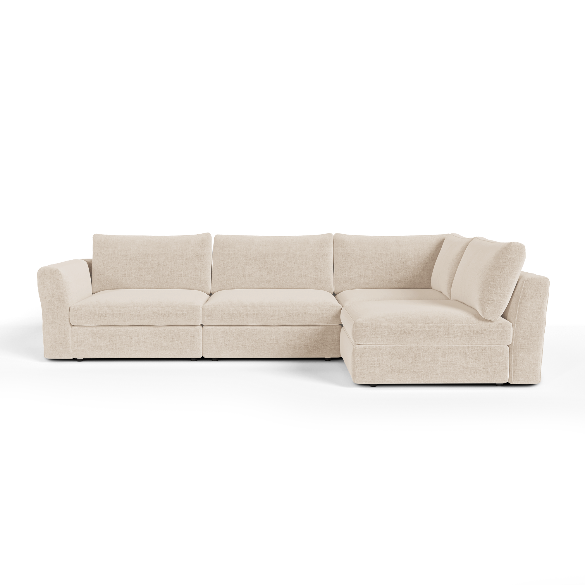 Canapé d'angle droit modulable 5-6 places Nest