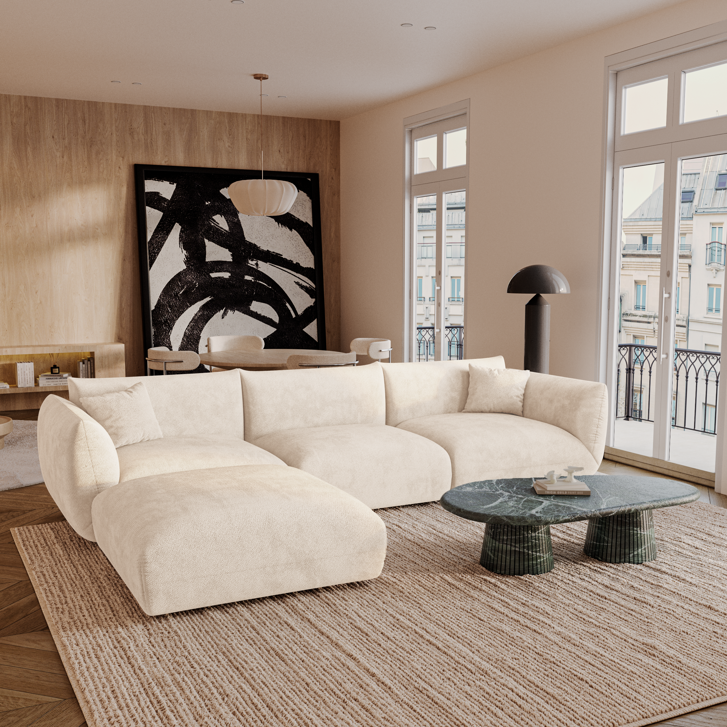 Canapé d'angle modulable 5-6 places Nooma