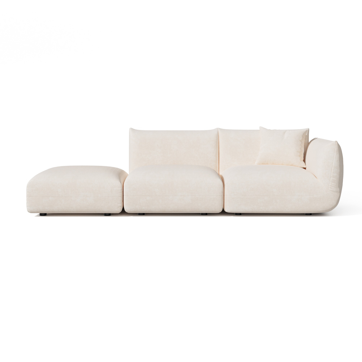 Canapé d'angle droit modulable 4-5 places Nooma