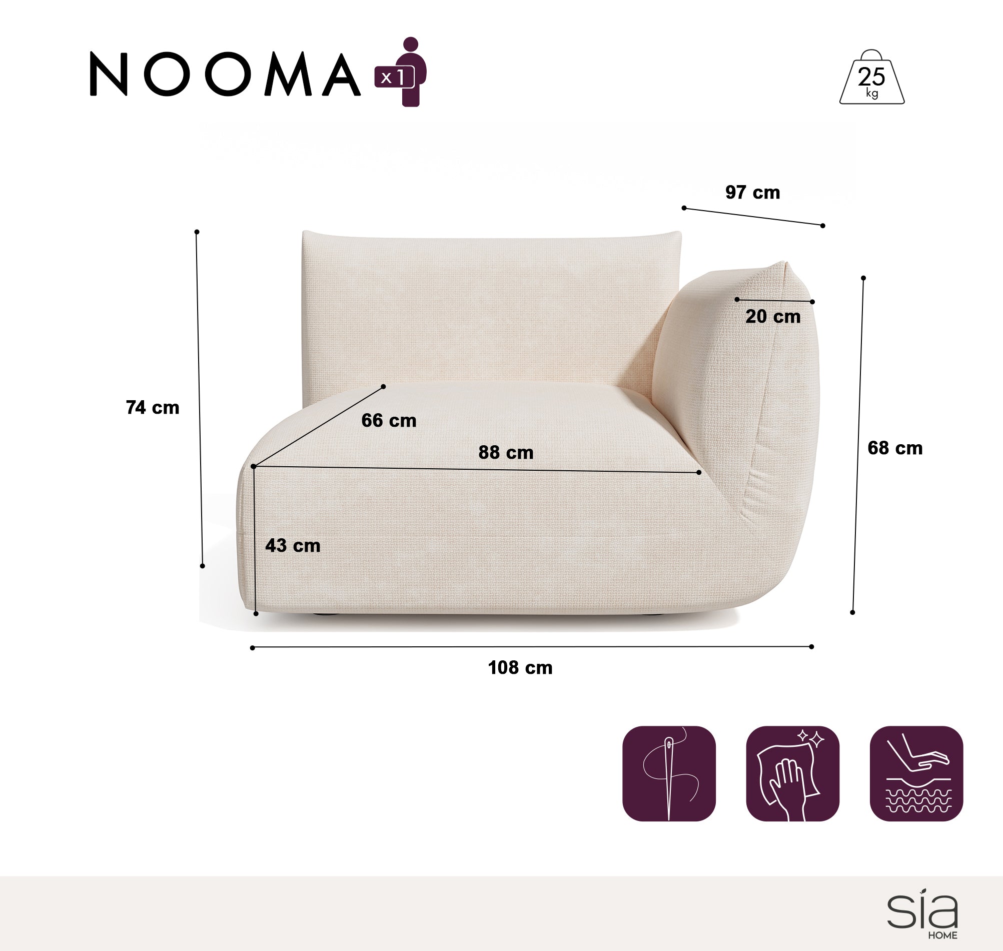 Module d'angle droit Nooma