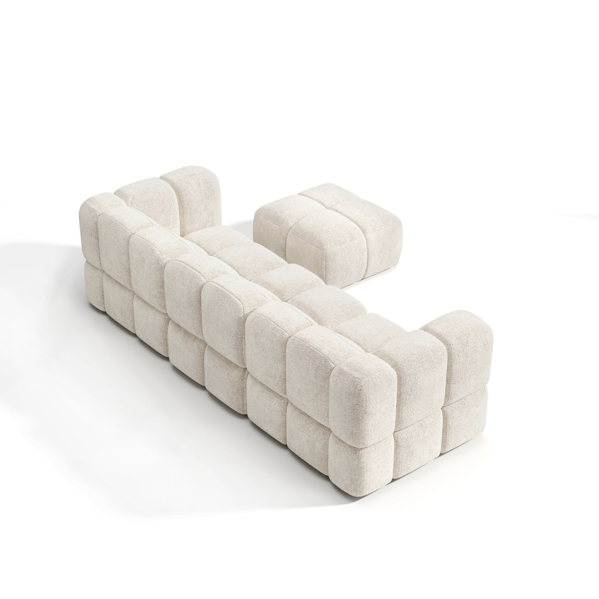 Canapé d'angle droit modulable NUBI