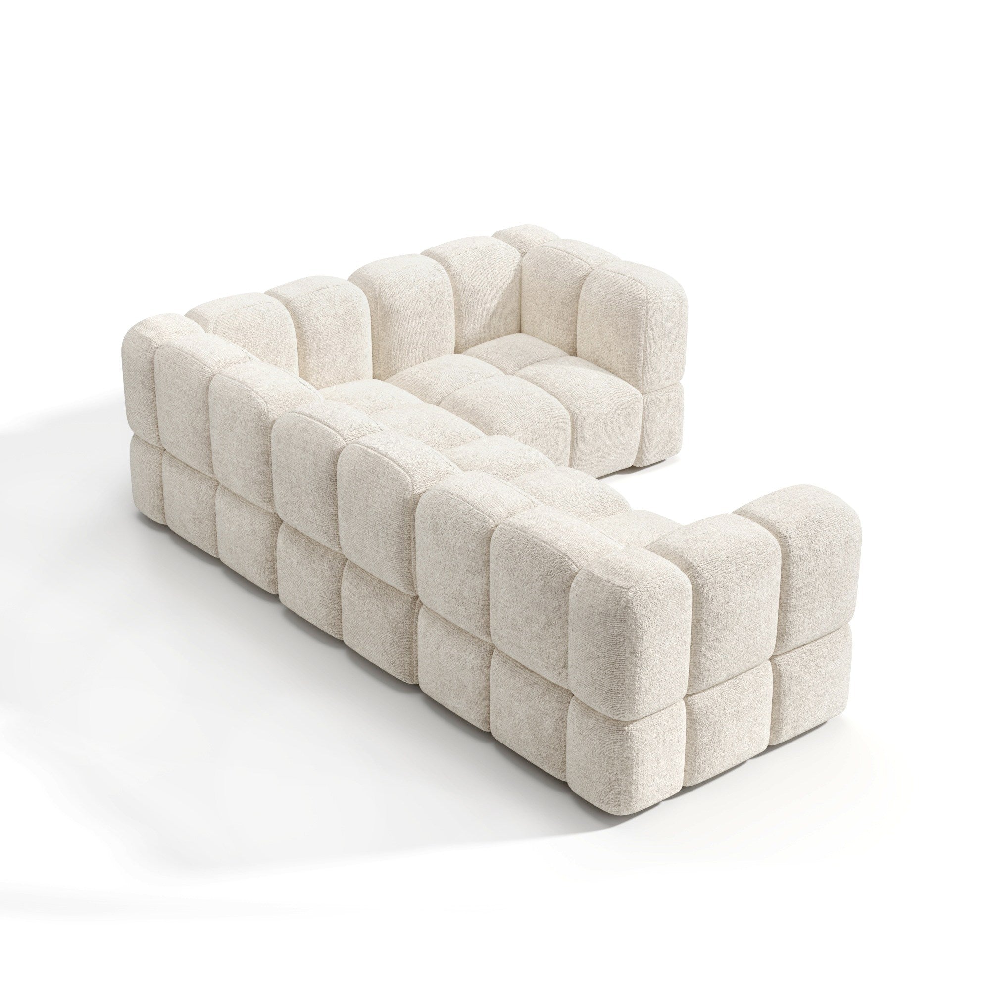 Canapé d'angle droit modulable NUBI