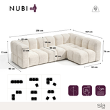 Canapé d'angle droit modulable NUBI